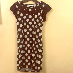 Dress or tunic w black n polka dots